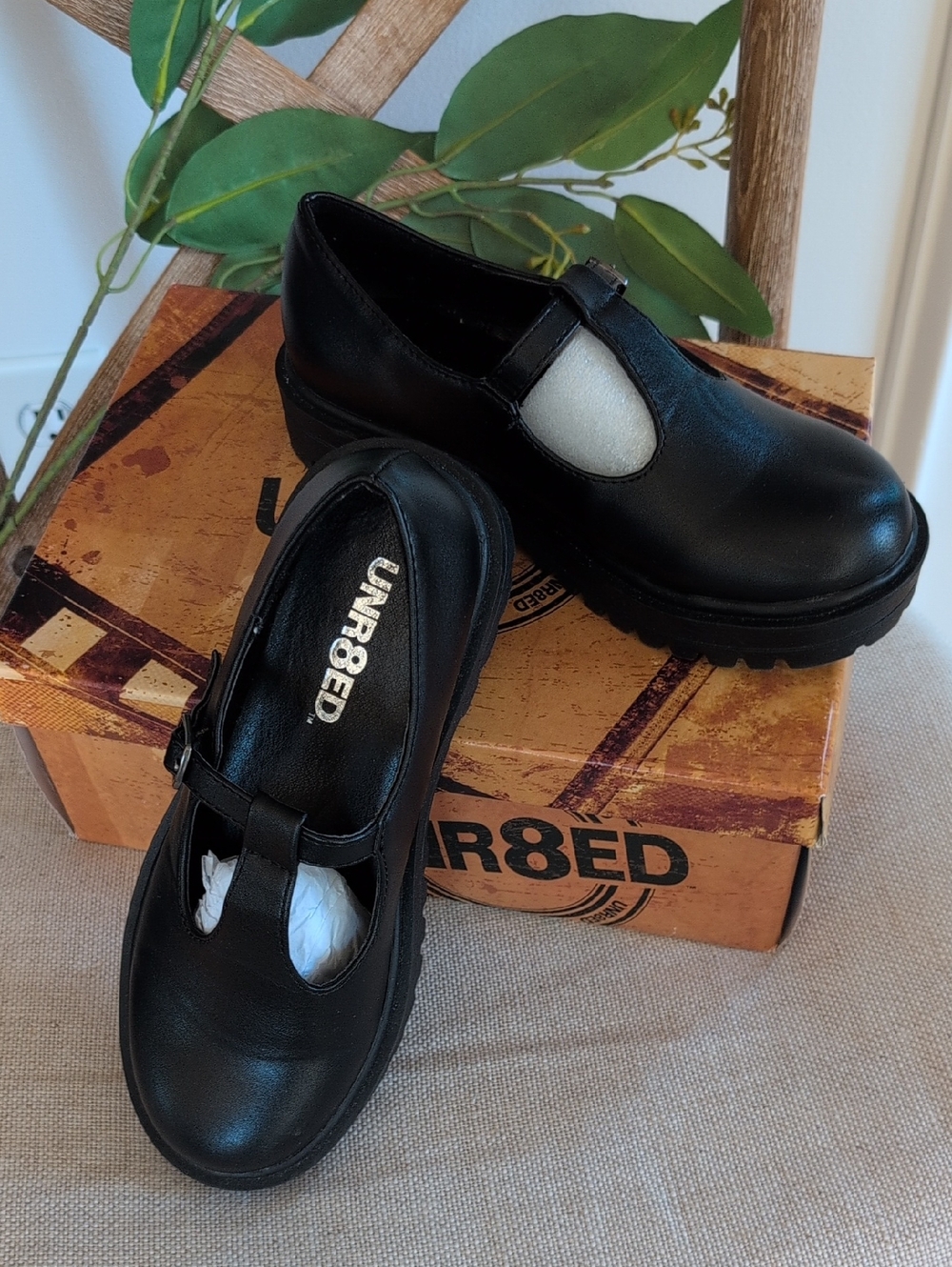 UNR8ED Kids Black Dress Shoes - Classic Slip-On